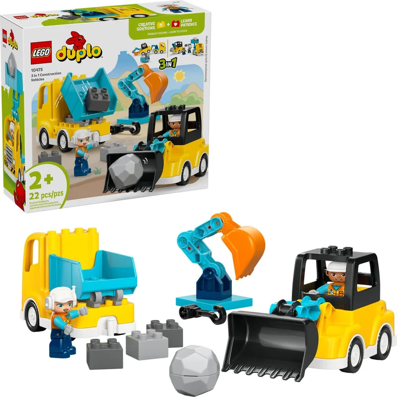 LEGO 10475 3 in 1 Construction Vehicles - Duplo Hobbyco