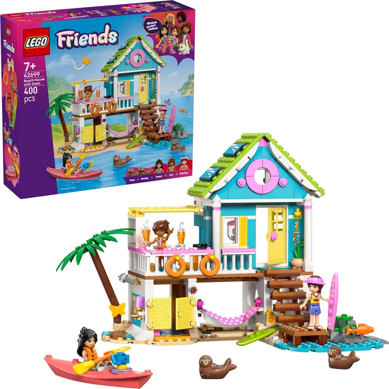 LEGO 42699 Beach House with Seals - Friends Tates Toys