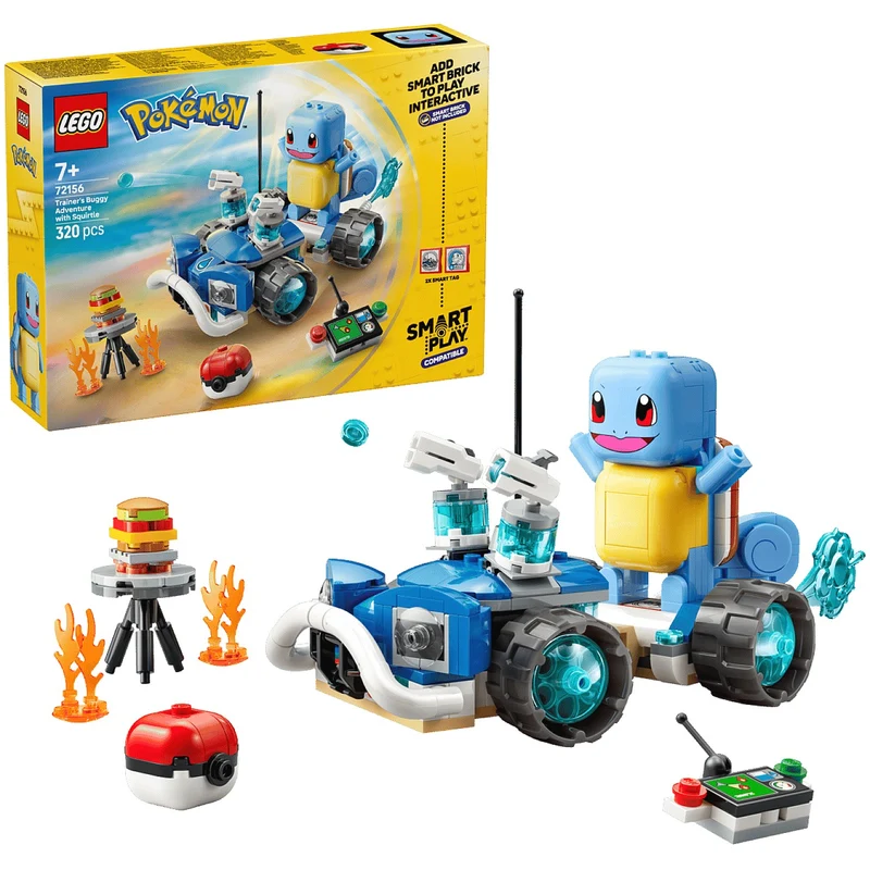 LEGO 72156 SMART Play Compatible Trainer's Buggy Adventure with Squirtle - Pokémon Tates Toys