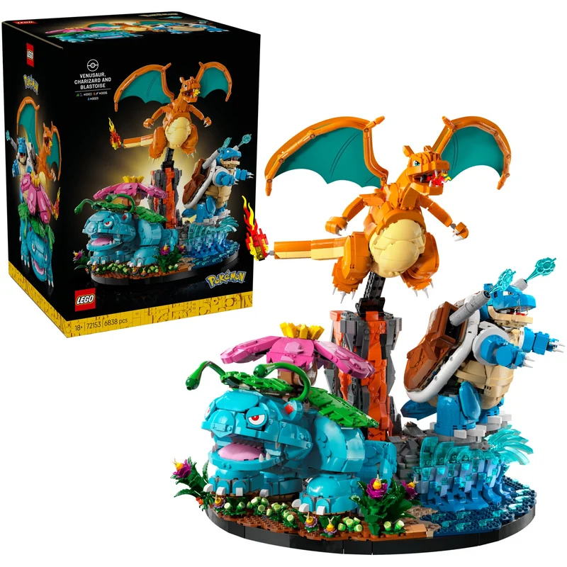 LEGO 72153 Venusaur Charizard and Blastoise - Pokemon Tates Toys
