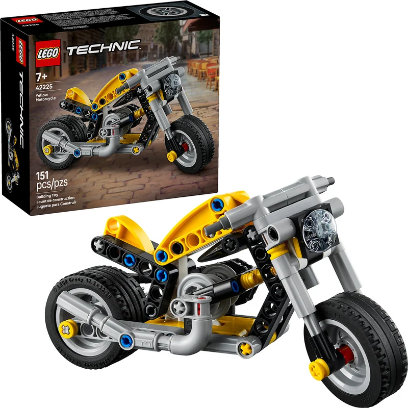 LEGO 42225 Yellow Motorcycle - Technic Tates Toys