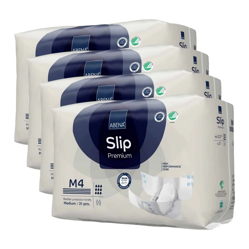 Fralda Abena Slip M4 Premium Caixa 4 Pacotes