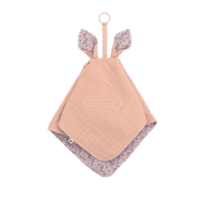 Naninha Liberty Eloise Canguru Rosa Bebê Bibs