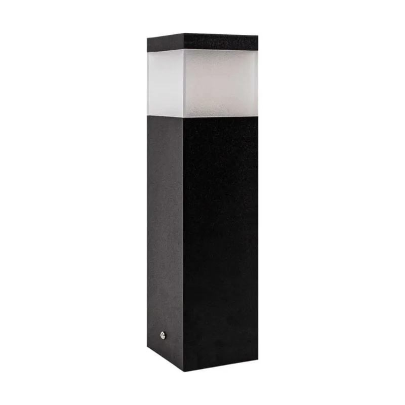 Poste Balizador 30cm p/ Jardim Em Alumínio p/ lâmpada E27 - preto St1301