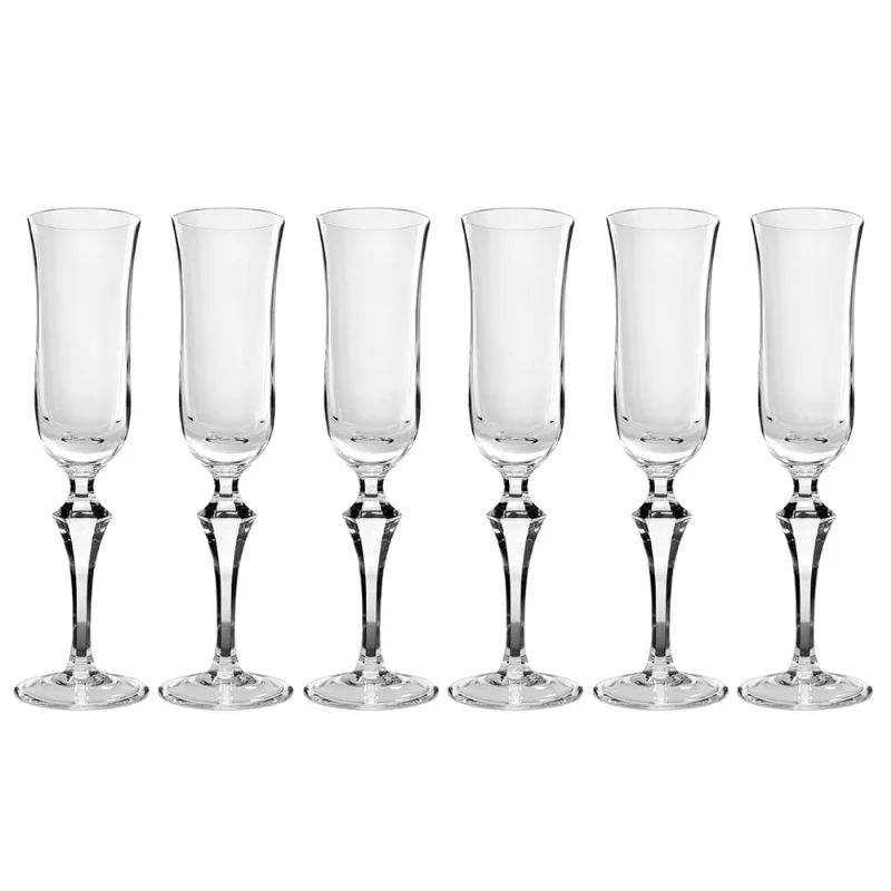 Jogo de 6 Taças em Cristal Strauss Champagne - 240 ml - Leblon