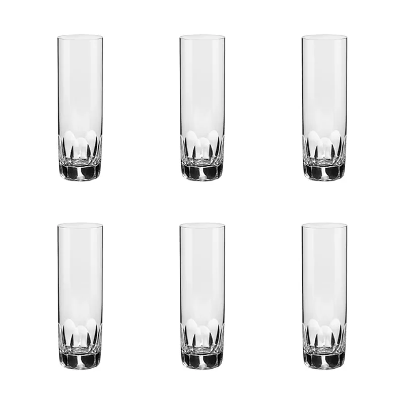 Jogo de 6 Copos em Cristal Strauss Vodka - 75 ml - Jurerê
