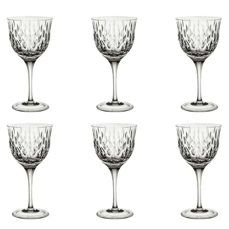 Jogo de 6 Taças em Cristal Strauss para Vinho Tinto - 290 ml - Wave