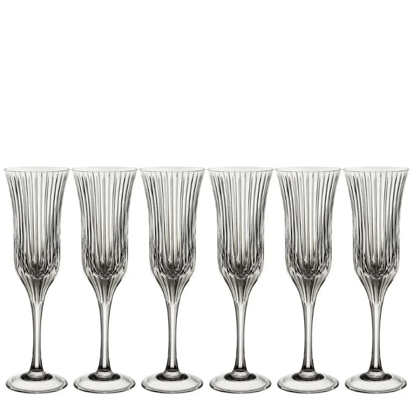 Jogo de 6 Taças em Cristal Strauss para Champagne - 180 ml - Roma