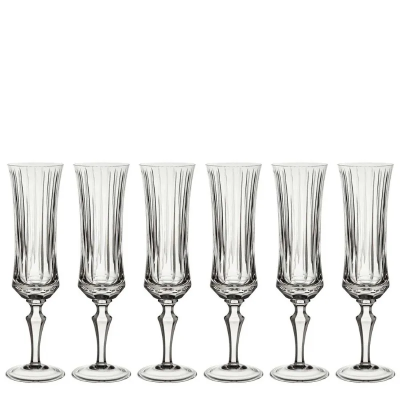 Jogo de 6 Taças em Cristal Strauss para Champagne - 185 ml - Florença