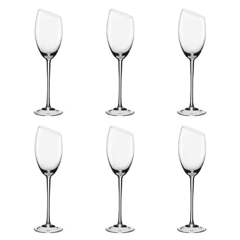 Jogo de 6 Taças de Cristal Strauss Champanhe - 200 ml - Sense