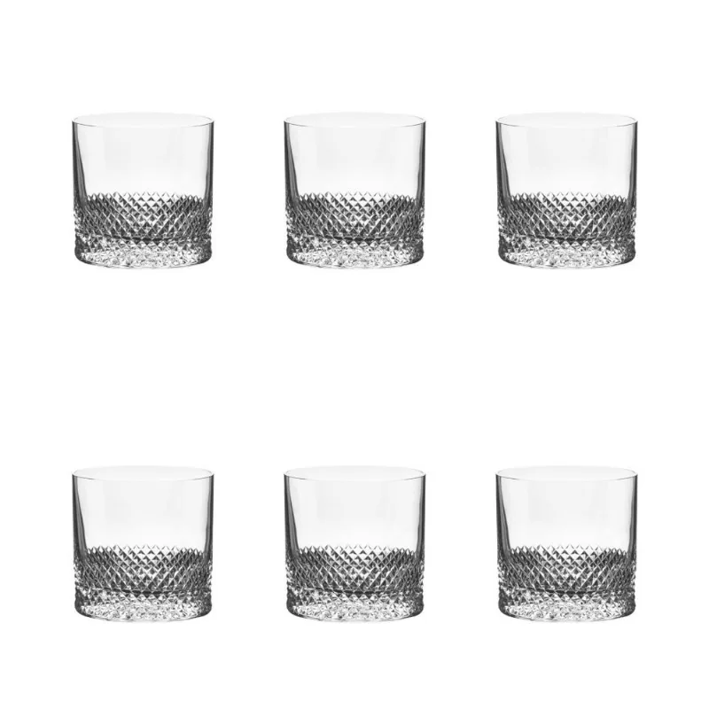 Jogo de 6 Copos de Cristal Strauss On the Rocks - 370 ml - Diamante