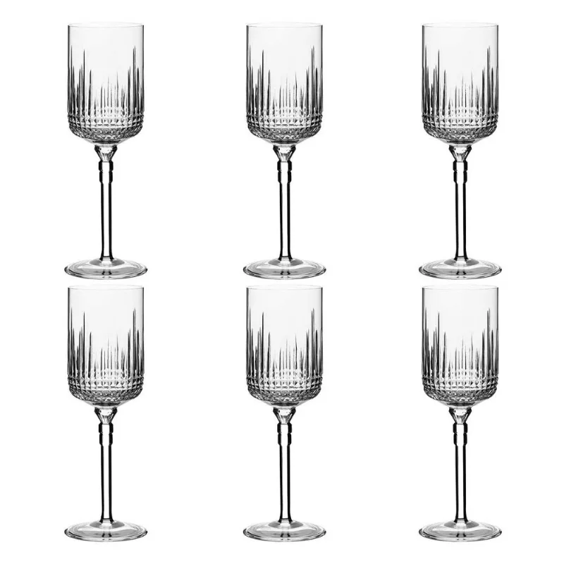 Jogo de 6 Taças de Cristal para Água - 370 ml - Harmonia