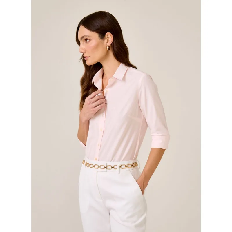 Camisa Regular Tricoline Liso Dudalina Feminina 48