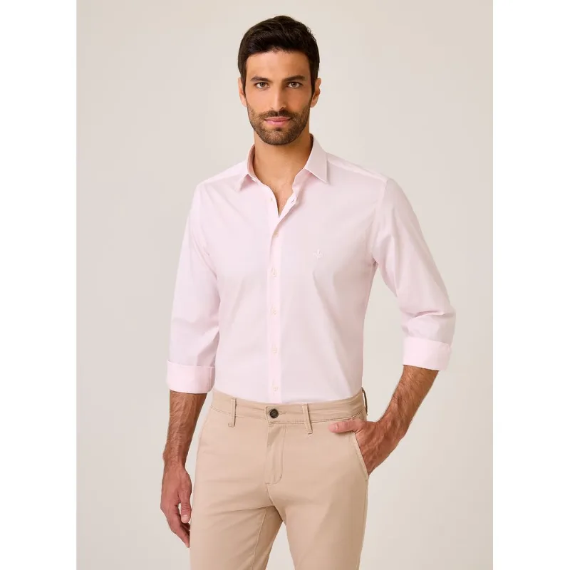 Camisa Tricoline Lisa Stretch Dudalina Masculina 38