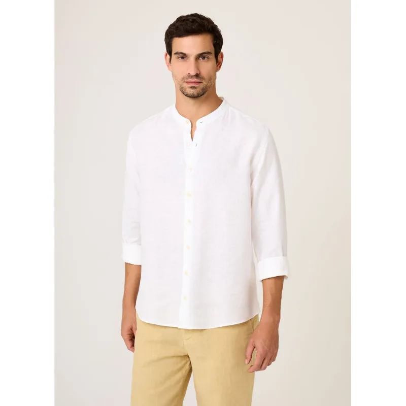 Camisa Slim Fit Padre Linho Dudalina Masculina 1