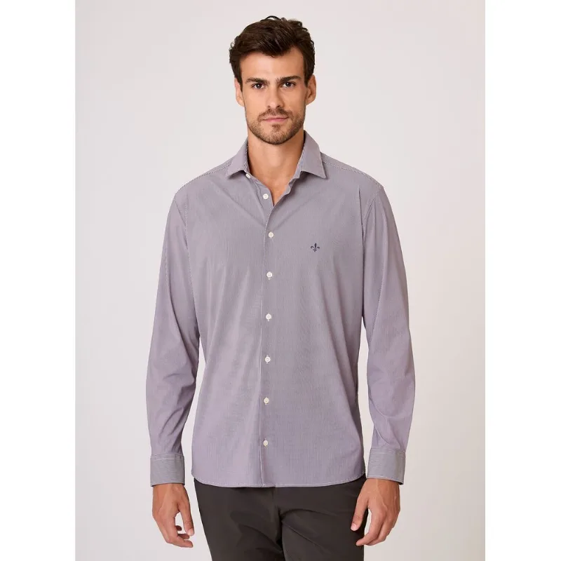 Camisa Comfort Fit Performance Micro Xadrez Dudalina Masculina 40
