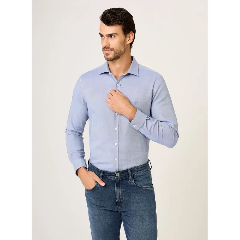 Camisa Slim Fit Oxford Lisa Dudalina Masculina 1