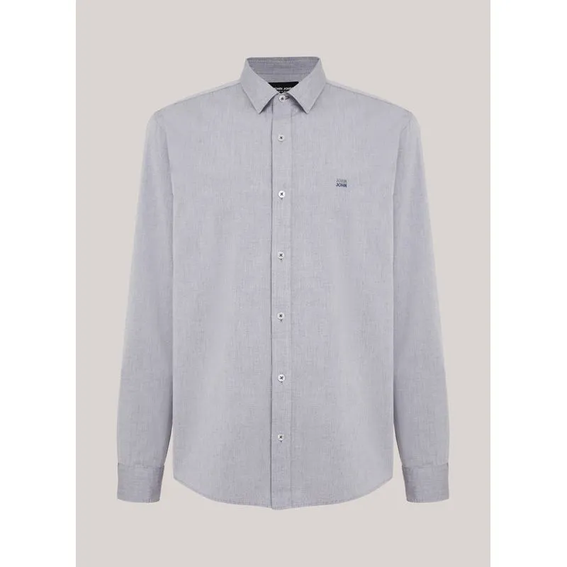 Camisa Regular Fit Chambray Blue John John Masculina P