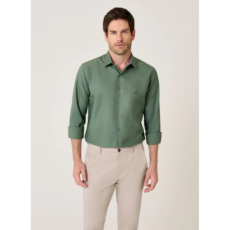 Camisa Slim Fit Tricoline Lisa Dudalina Masculina 5