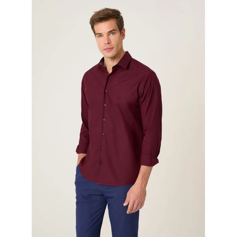 Camisa Slim Fit Tricoline Lisa Dudalina Masculina 1