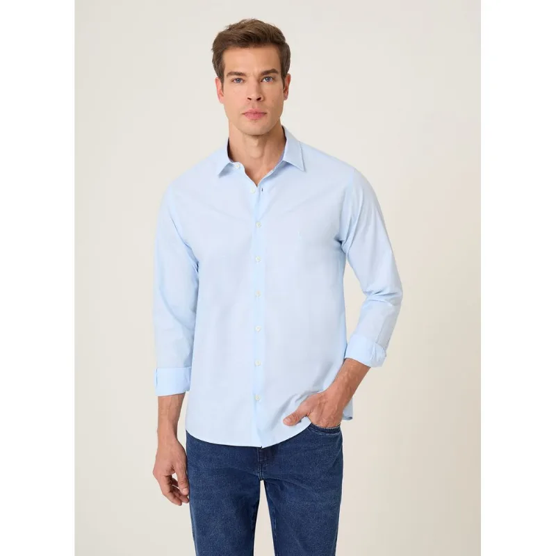 Camisa Slim Fit Tricoline Lisa Dudalina Masculina 4