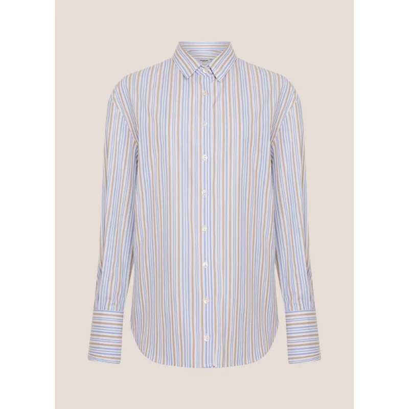 Camisa Special Fit Listrada Ampla Dudalina Feminina 42