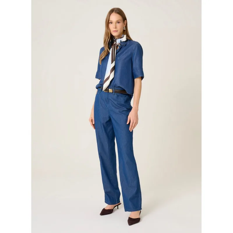 Calça Jeans Reta Liocel Mili Dudalina Feminina 46