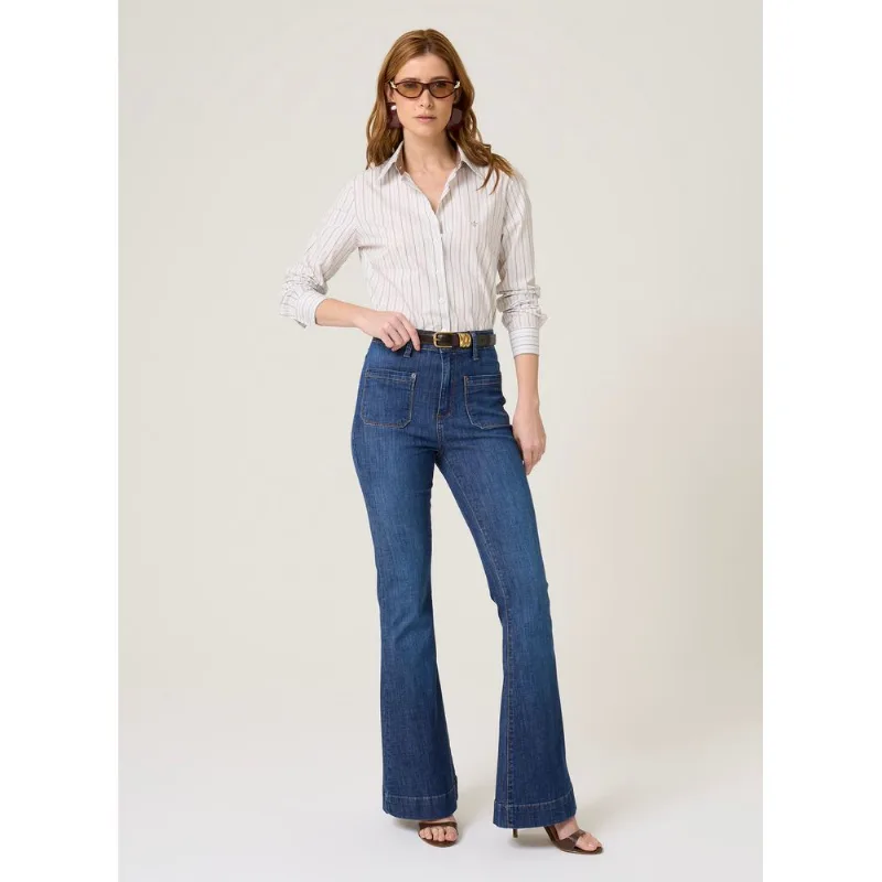 Calça Jeans Flare Nati Dudalina Feminina 46
