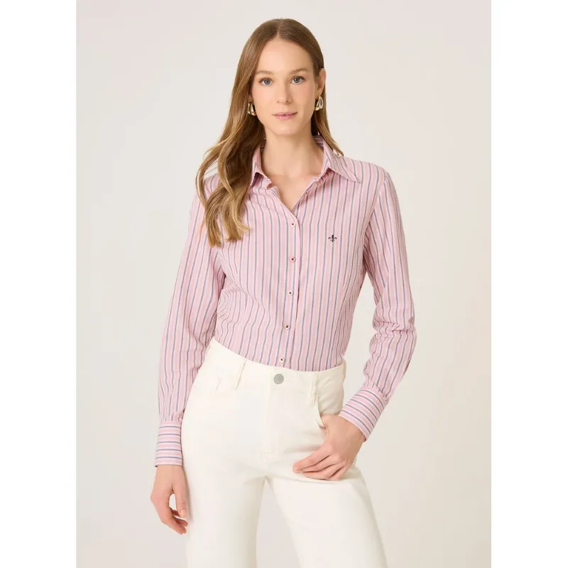 Camisa Slim Fit Listrada Dudalina Feminina 36