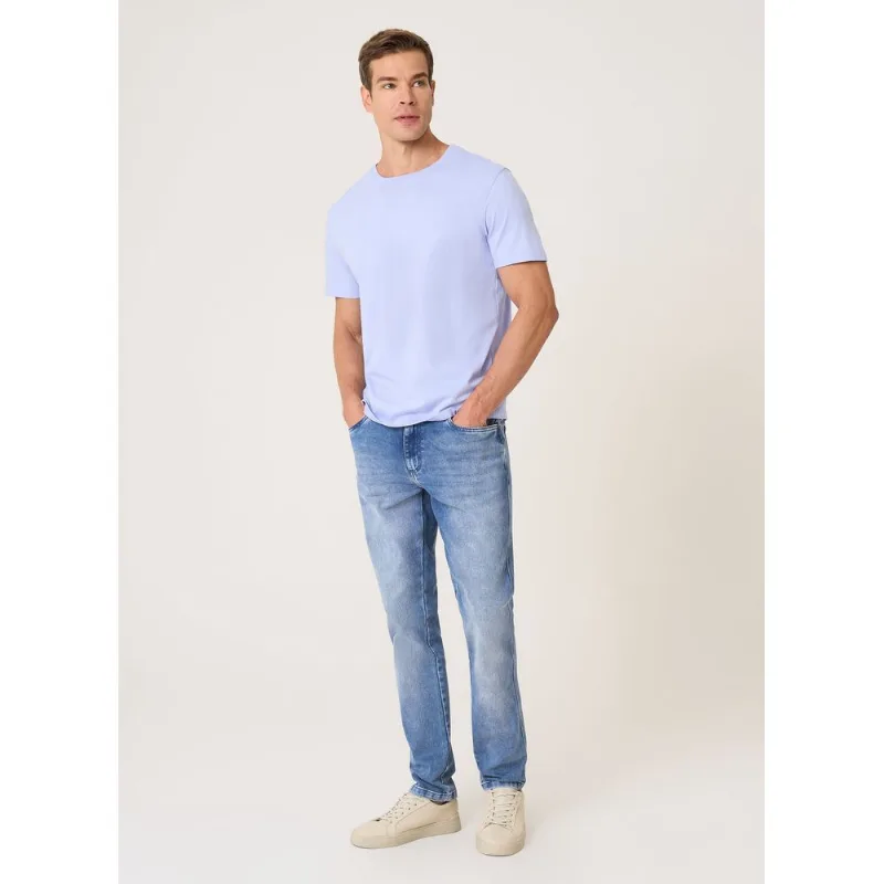 Calça Jeans Slim Fit Moletom Memory Dudalina Masculina 40
