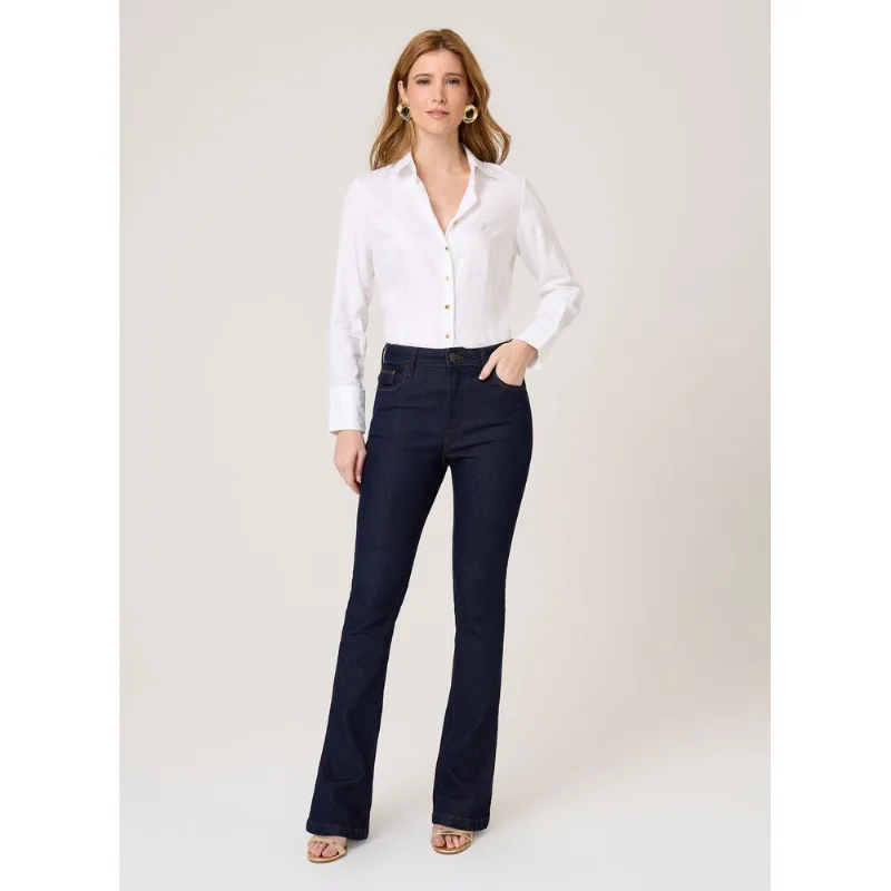 Calça Jeans Bootcut Chloe Dudalina Feminina 40
