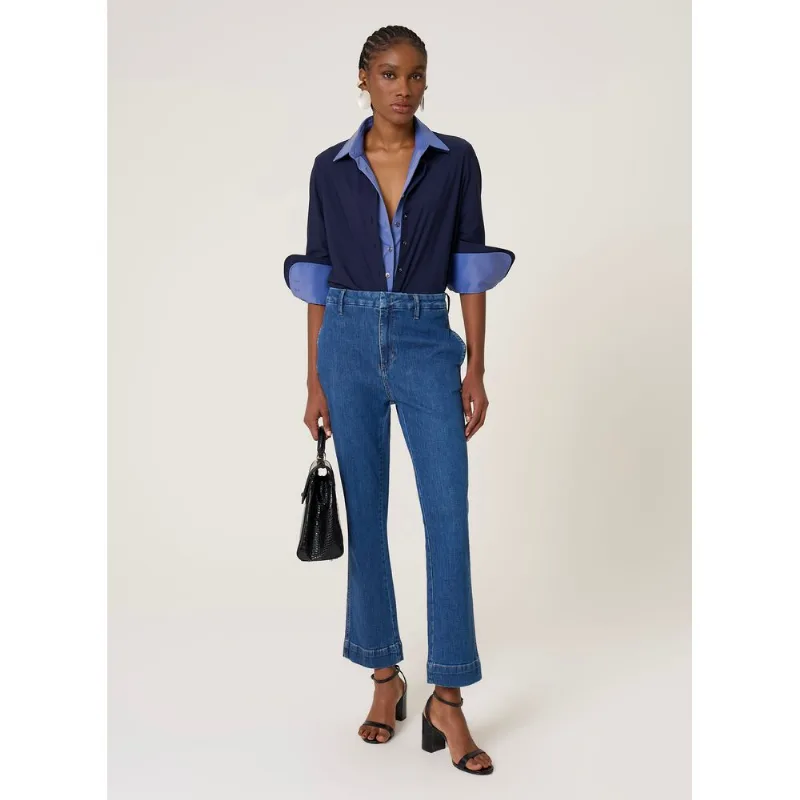 Calça Jeans Reta Priscila Dudalina Feminina 42