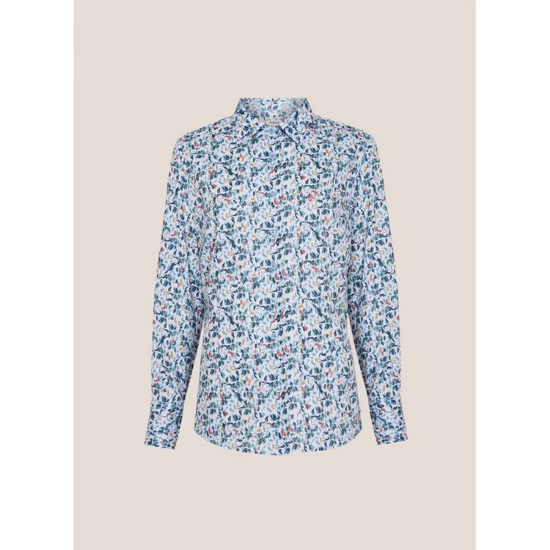 Camisa Slim FIt Estampada Floral Dudalina Feminina 38