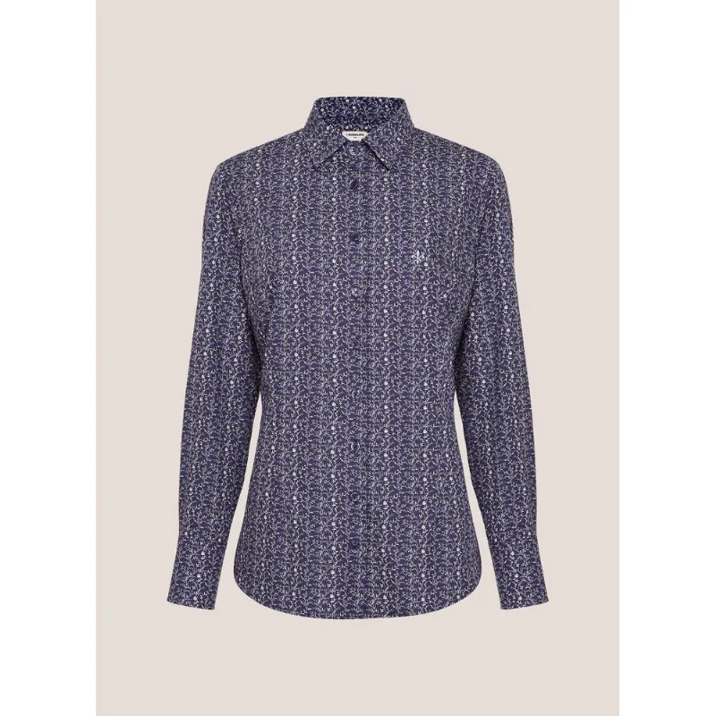 Camisa Slim FIt Estampada Floral Dudalina Feminina 46