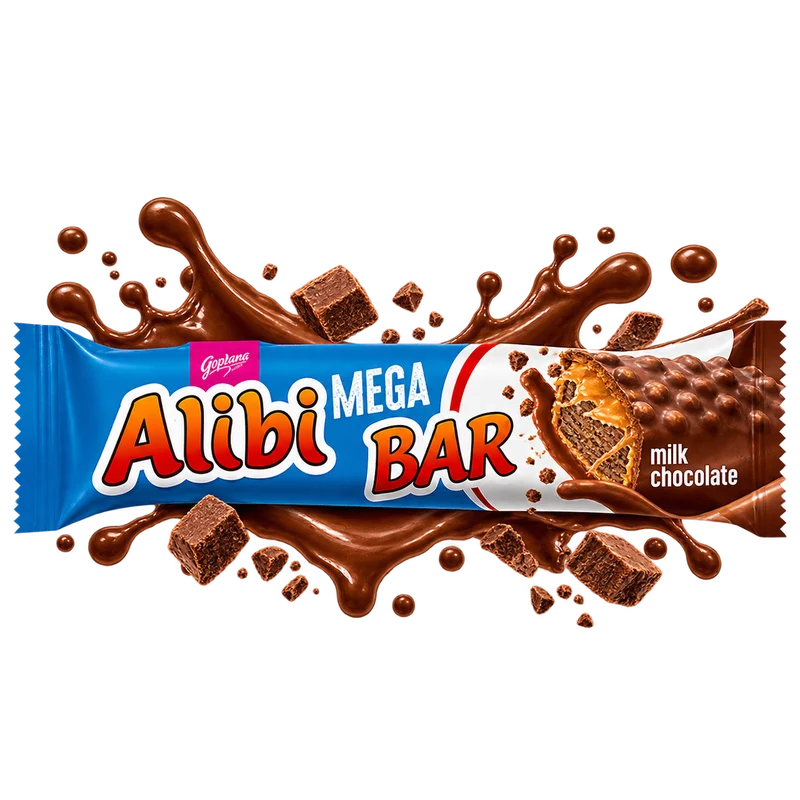 GOPLANA ALIBI MEGA BAR MILK CHOCOLATE 50GR