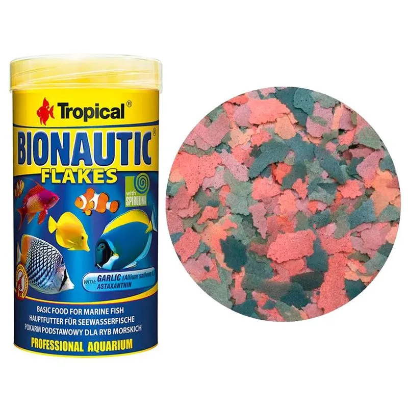 Ração Tropical Multi Ingredientes Bionautic Flakes 20g Marinho