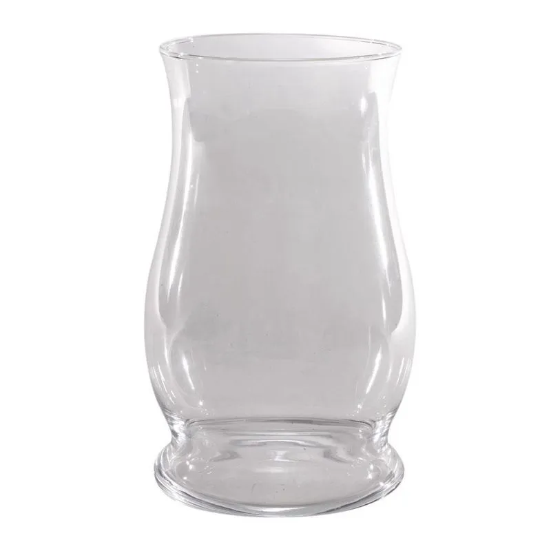 Vaso Decorativo Bianco e Nero em Vidro Transparente e Incolor 25 cm x 13 cm