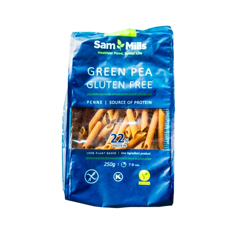 Fideos Penne de Arveja 250 Grs Sam Mills