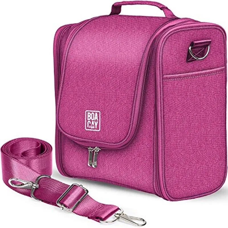 Bolsa de higiene pessoal suspensa extra grande para mulheres e homens, bolsa de higiene, kit organizador de banheiro e chuveiro com suportes elásticos para produtos de higiene pessoal, cosméticos, maq