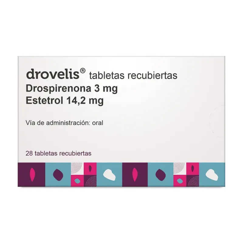 Drovelis - Drospirenona 3mg/estetrol 14.2mg Tableta Rec Oral Caja 28 Tableta 1 U