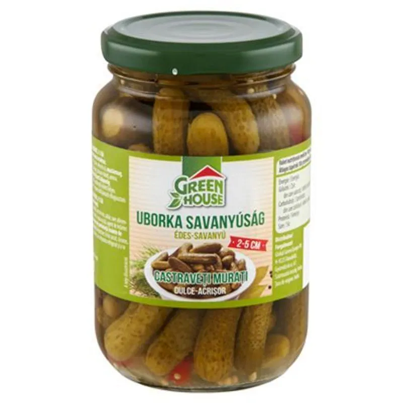 Pepino Em Conserva Agridoce Green House 2 A 5 Cm 680g