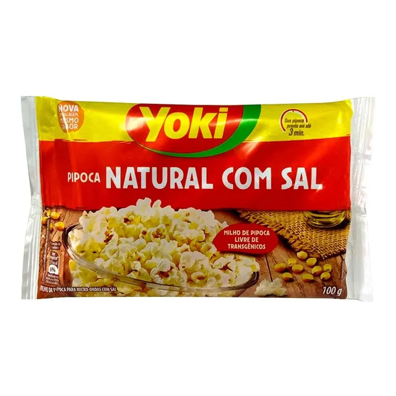 Brinde Pipoca Natural com Sal 100g - Yoki