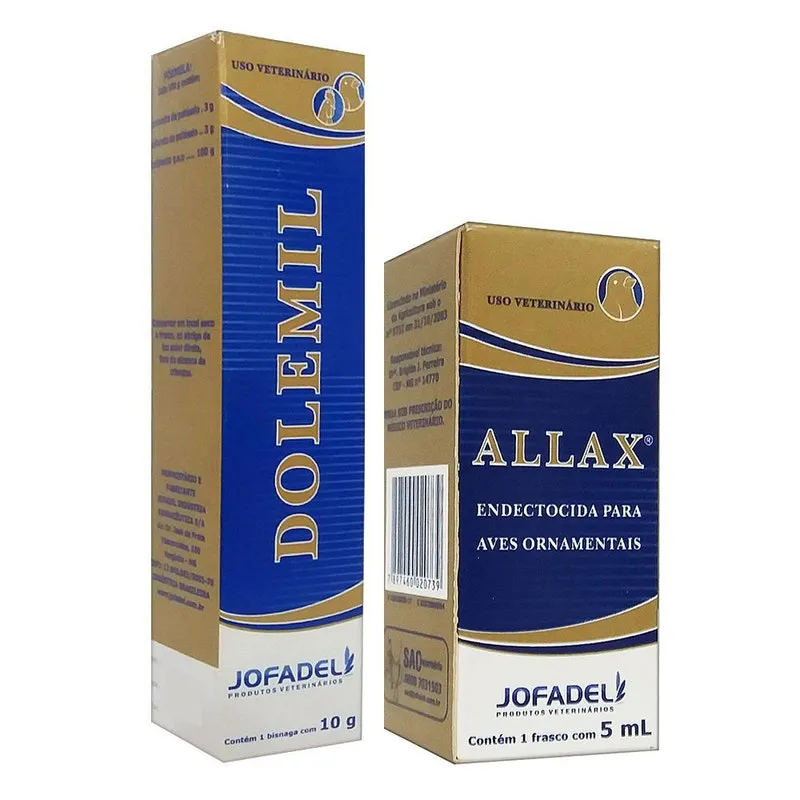 Combo Sarnicida Dolemil Pomada 10g + Allax 5ml Jofadel Combo Sarnicida Dolemil Pomada 10g + Allax 5ml Jofadel
