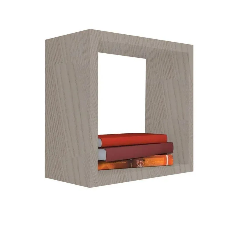 Nicho Decorativo 55x55x20 Cm Em Mdf Cor:madeirado