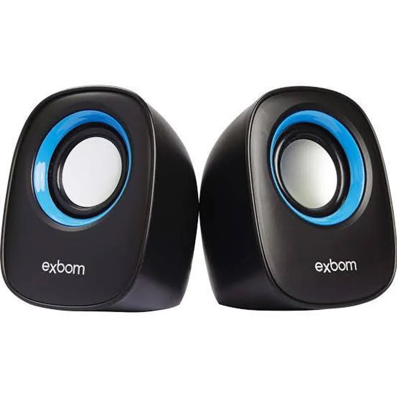 Mini Alto-falante Usb 5w Rms Cs-89 - Azul E Preto