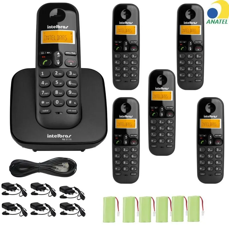 Kit Telefone S/f 5 Ramal Adicional Id Bina Ts 3110 Intelbras