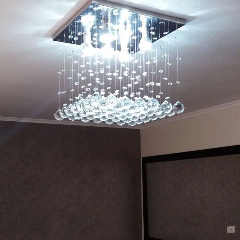 Lustre de cristal para sala de jantar com 30CM de altura lâmpadas inclusas