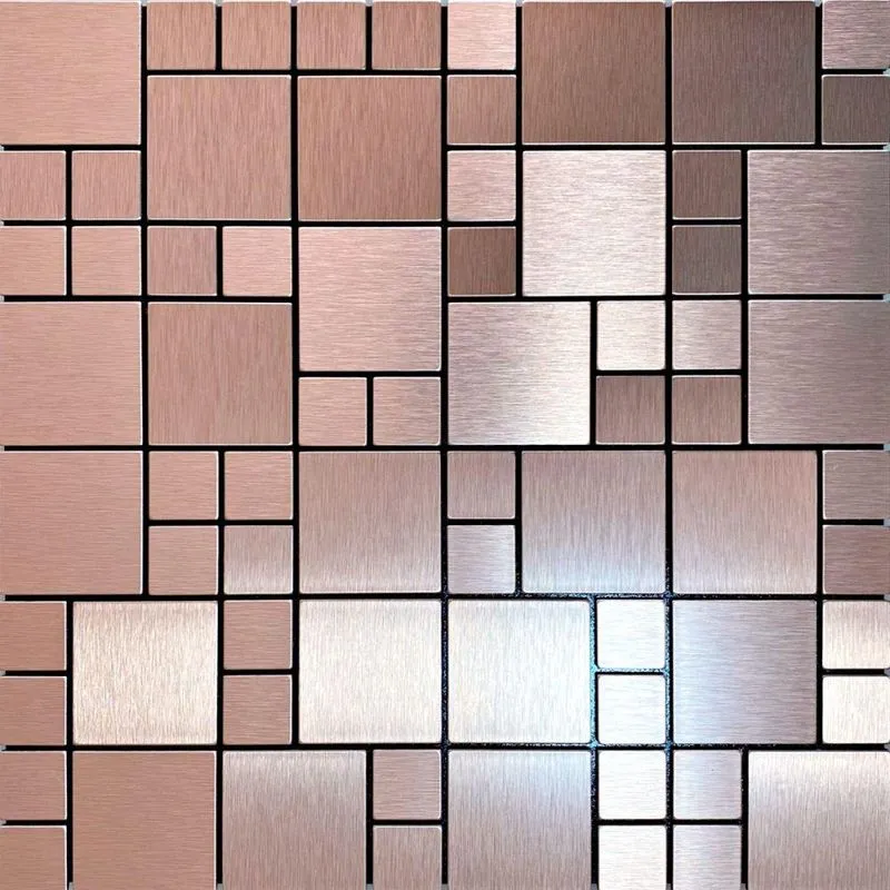 Pastilha Adesiva Metálica M103 Bronze Escovado 30x30cm