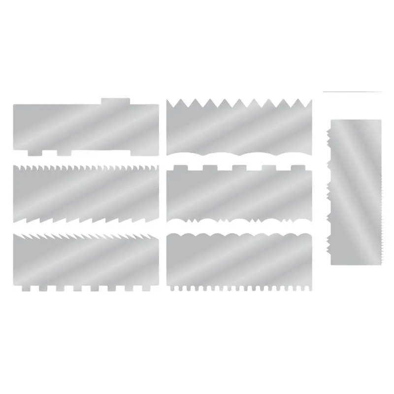 Kit 7 Espátulas Inox Para Modelar E Alisar 20cm