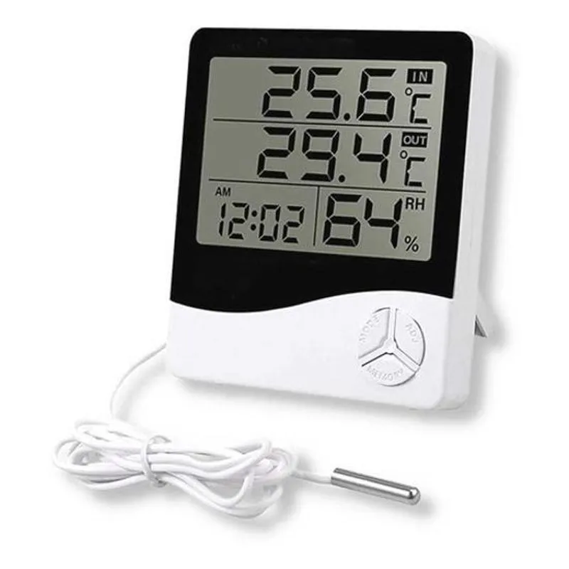 Termo Higrometro Sensor Externo E Relógio